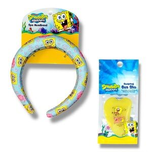 Limited Edition Blue SpongeBob Spa Headband & SpongeBob & Patrick Gua Sha Set